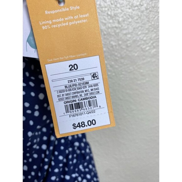 New Kona Sol One Piece Swimsuit womens Plus size 20 Full Seat Coverage Blue dots - Picture 5 of 12